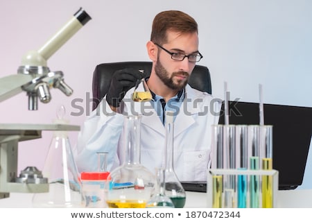 Stok fotoğraf: Assistant Works With Reagents