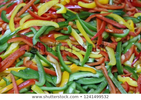 Stock fotó: Three Colours Bell Pepper Cuts