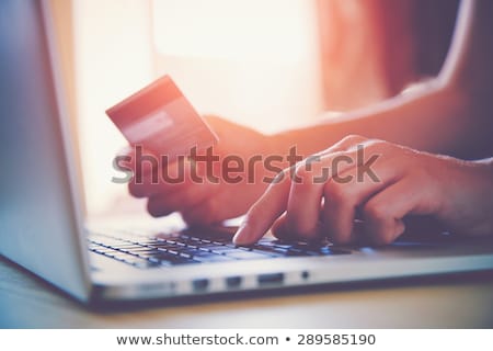 Stock foto: Online Shopping Using Credit Card