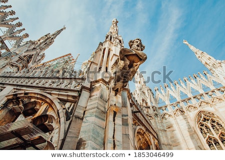 Stockfoto: Detail From Facade Of The Milan Duomo In Italy