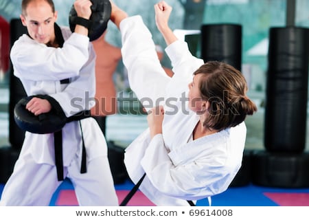 Men Having A Karate Training Foto d'archivio © Kzenon