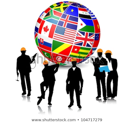 Stock photo: Construction Workers With Globe