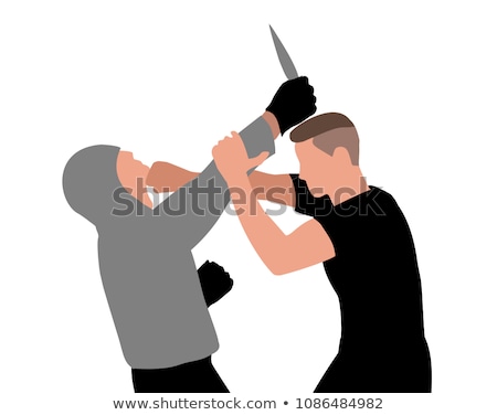 Stockfoto: Self Defense Instructor With Knife