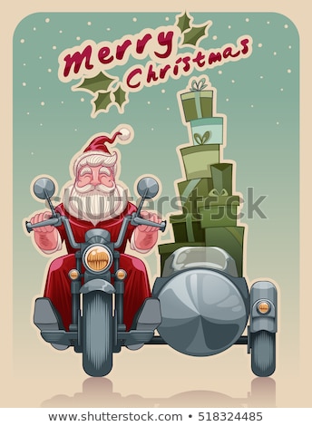 ストックフォト: Santa Claus On Sidecar