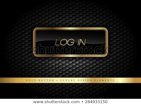 Log Out Gold Vector Icon Button Сток-фото © vlastas