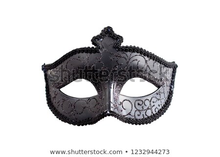 Stock photo: Close Up Black Carnival Mask Isolated