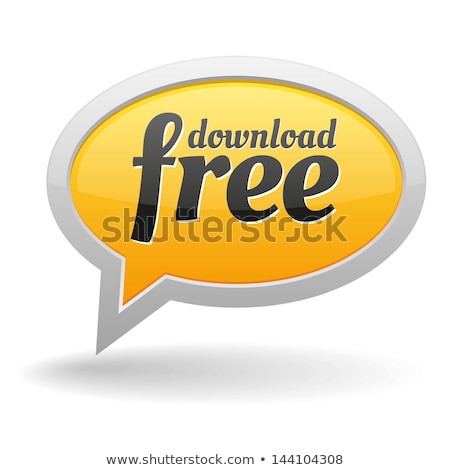 Stock photo: Glossy Download Button Speech Bubble Vector Design Elements For Sale Discounte Neon Light Round