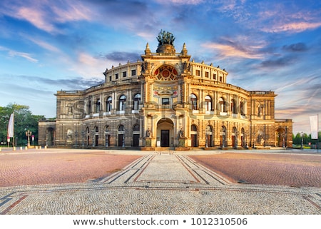 Stock fotó: Dresden At Night Semper Opera