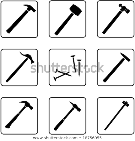 Stok fotoğraf: Rubber Mallet And Chisel