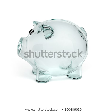 Сток-фото: Empty Glass Piggy Bank