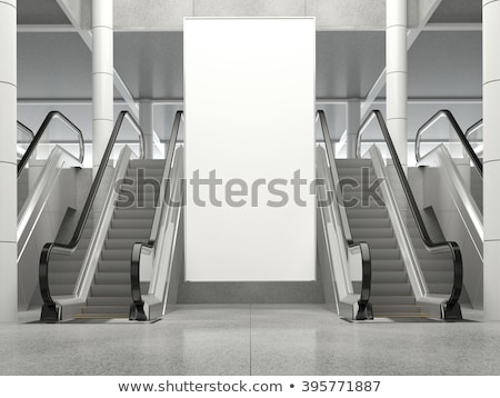 Stock photo: Blank Banner In Underground 3d Rendering