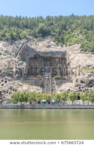 Longmen Grottoes Luayang China Stok fotoğraf © vichie81