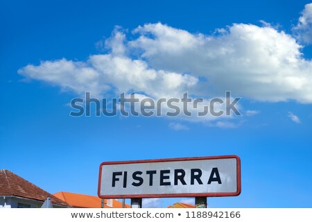 [[stock_photo]]: Fisterra Finisterre Road Sign End Of Saint James Way