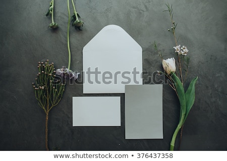 Stock photo: Wedding Floristics And Details Wedding Invitations On Floor