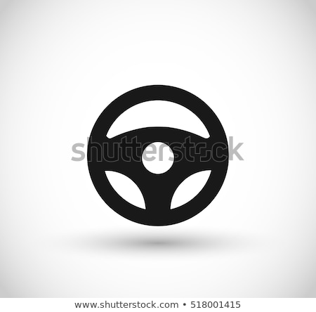 ストックフォト: Steering Wheel Icon Vector Outline Illustration