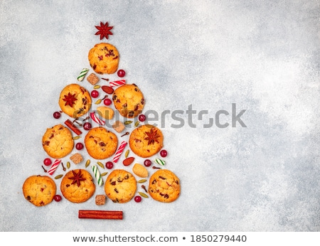 Сток-фото: Fresh Tasty Christmas Cinnamon Cookies And Sticks Decoration