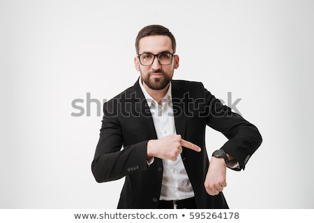 Stock fotó: Confused Businessman Looking At Watch