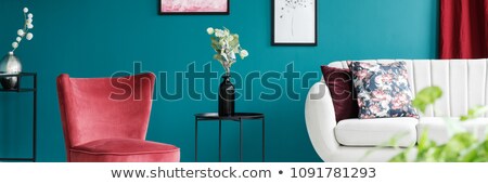 Foto stock: Sofa Pillow With Velvet Cover