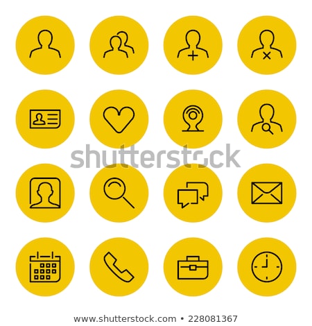 Stock photo: Mail Sign Yellow Vector Icon Design