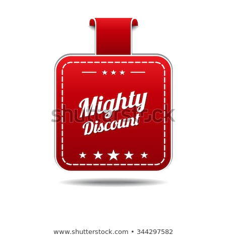 Stock fotó: Mighty Discount Red Vector Icon Design