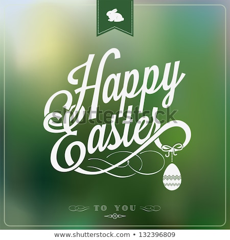 Stok fotoğraf: Happy Easter Typographical Background