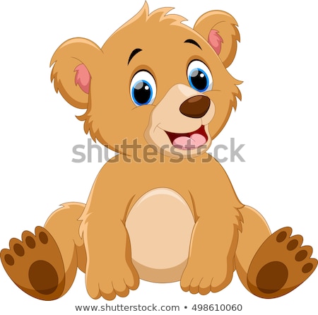 Stock foto: Vector Line Cartoon Animal Clip Art