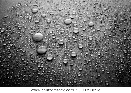Foto stock: Black Stone With Water Drops