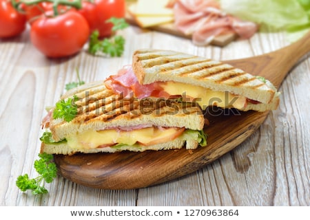 ストックフォト: Ham And Cheese Sandwiches