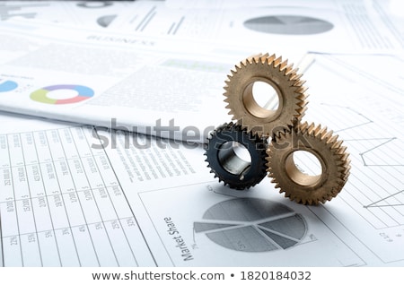 Stok fotoğraf: Developing Business Concept Golden Gears