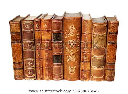 Stok fotoğraf: Old Antique Books On The White Isolated Background