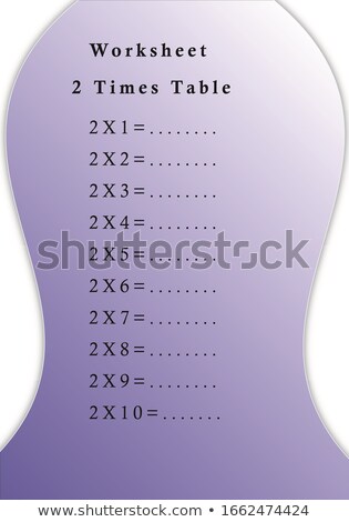 Stock fotó: Number Two Times Table