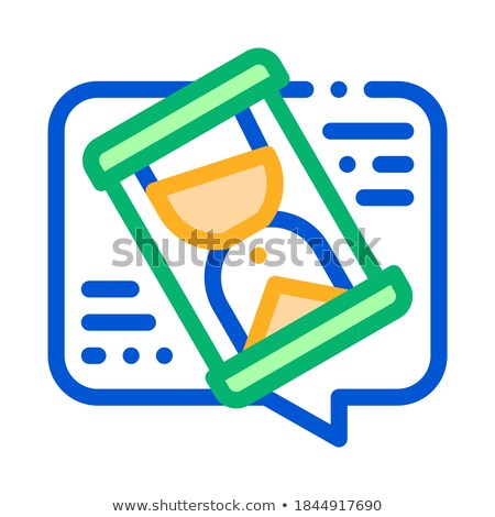 Stok fotoğraf: Lengthy Negotiations Icon Vector Outline Illustration