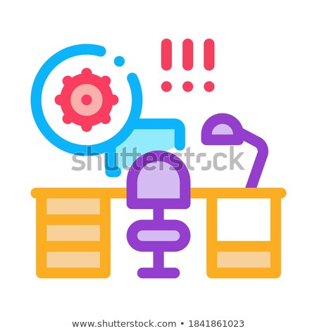 Stock fotó: Harmful Bacteria In Working Room Icon Vector Outline Illustration