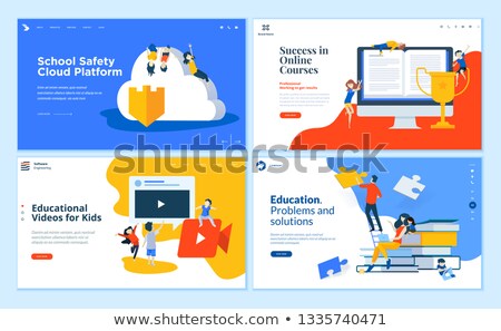 Kids Education And Development App Interface Template Foto stock © PureSolution