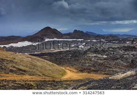 Geothermal Landscape Krafla Iceland With Dark Clouds Сток-фото © elxeneize