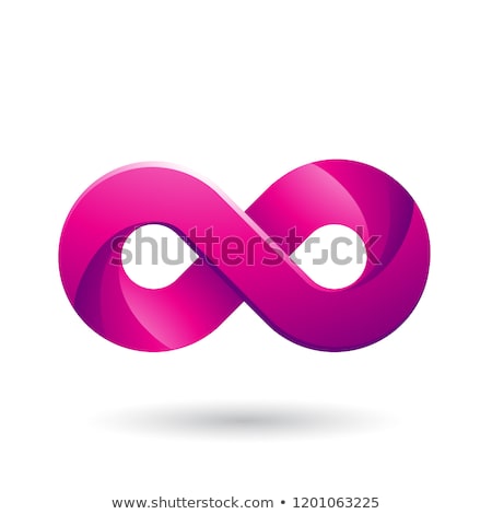 Foto stock: Infinity Symbol With Magenta Color Tints Vector Illustration