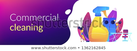 Stock foto: Commercial Cleaning Concept Banner Header
