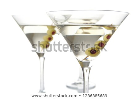 Stock photo: Close Up Russian Martinis With Vodka Isolated On White