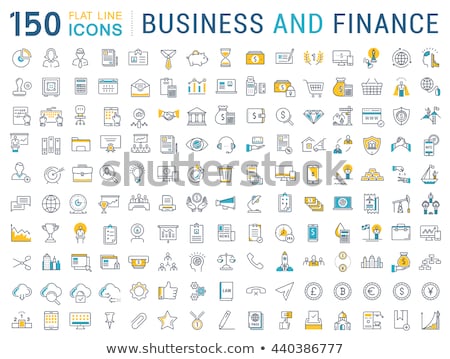 Сток-фото: Set Vector Icons With Elements For Mobile Concepts And Web Apps Business And Marketing Programming