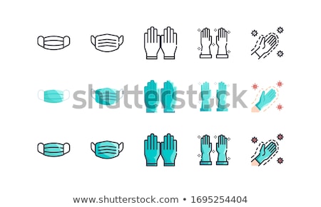 Foto stock: Protective Gloves Icon Vector Outline Illustration