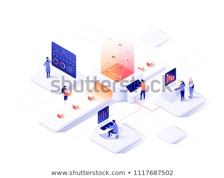 Stock fotó: It Manager Developer Isometric Icons Set Vector