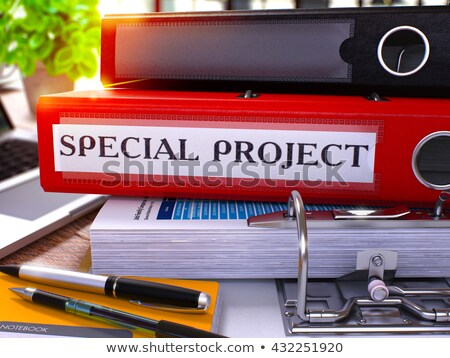 Stock photo: New Projects On Red Ring Binder Blurred Toned Image