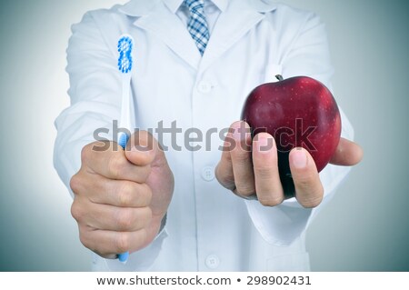 Apple With Tooth Brush Foto stock © nito