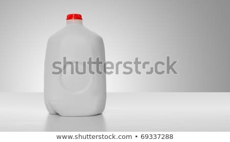 Stok fotoğraf: Fresh Dairy Products On White Table Background Plastic Bottle And Glass Of Milk Bowl Of Cottage Ch