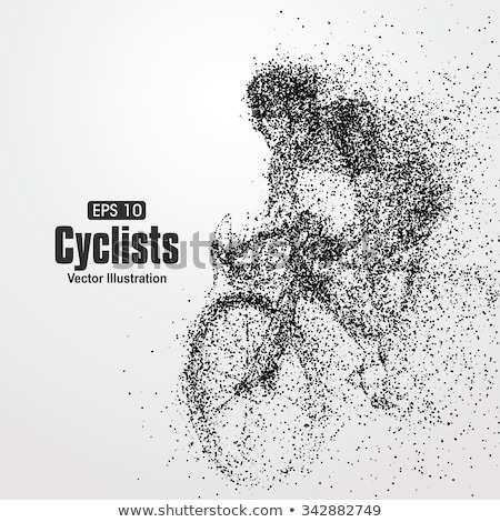 Foto stock: Abstract Vector Cyclist Illustration