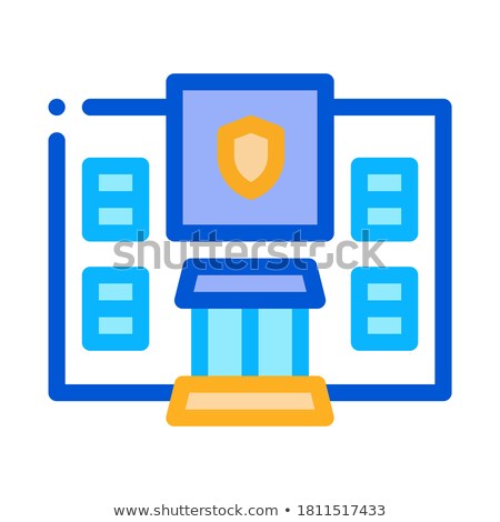 [[stock_photo]]: Police Department Build Icon Outline Illustration