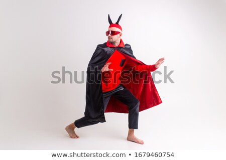 Zdjęcia stock: Man Devil In Red Costume