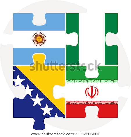 Foto stock: Bosnia Herzegovinan And Nigerian Flags In Puzzle