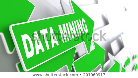 Foto stock: Data Mining On Green Arrow