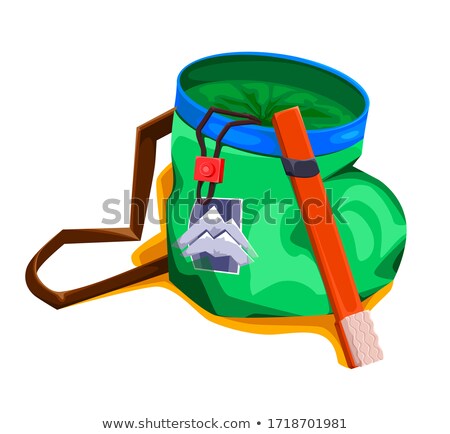 Zdjęcia stock: Colored Magnesia Bag Flat Icon